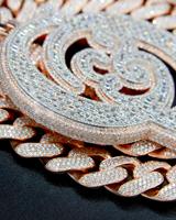 Elegante Collar de Plata de Ley 925 con Baño de Oro de 18K, Certificado, con Forma de Cruz, Estilo HipHop, Brillante, con Dijes Exclusivos