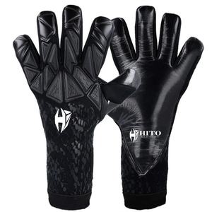 Gants de gardien de but, contact de la paume avant en latex, dos en latex, impression par sublimation et découpe hybride en silicone, sangle amovible - Product Image 2