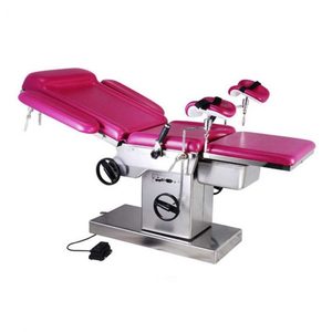 LABYCARE SKSS819 Comfortable Hospital Obstetric Hydraulic <b>Bed</b> Adjustable Positions Leg Supports <b>Easy</b> Mobility Stainless Steel - Product Image 2