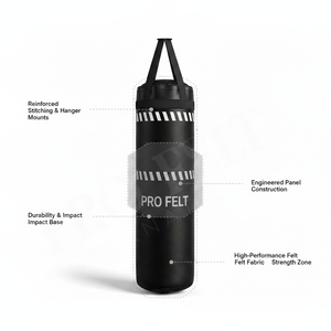 Saco de Boxeo Profesional de PU, Diseño Moderno, OEM/ODM, para Entrenamiento de Boxeo, MMA, Kickboxing, Fitness, con Colgador - Product Image 2