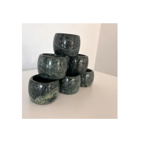 Marble Napkin Rings <b>Set</b> with Elegant <b>Square</b> Design for Home & Wedding Decor Marble Napkin Ring Home Kitchen Hotel Used - Product Image 6