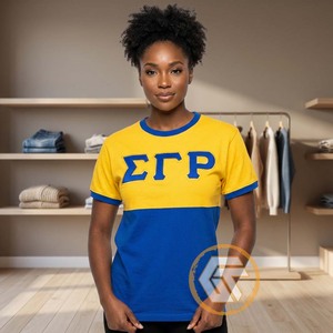 เสื้อยืดลำลองสำหรับสตรี ชมรมนักศึกษา GREEK TREASURES Sigma Gamma Rho ผ้าฝ้าย 100% คอกลม ปักลาย ระบายอากาศได้ดี เหมาะสำหรับฤดูร้อน ขายส่ง - Product Image 2