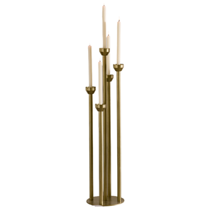 Candelabro árabe vintage de latón de alta calidad con cinco brazos y acabado pulido para decoración del hogar, candelabro de metal para mesa. - Product Image 6