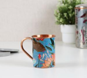 Vaso de Cobre Puro con Diseño de Loto e Ilustraciones Inspiradas en la Naturaleza, Reutilizable para Agua, Jugo, Hogar y Regalos - Product Image 4