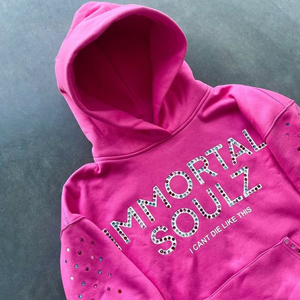 Custom Low Price Rhinestones Embroidered 100% Cotton <b>Pullover</b> <b>Men</b> Hoodies Regular Fit Heavyweight High Quality <b>Men</b> Hoodies - Product Image 2