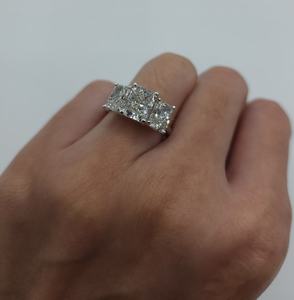 Anillo de Diamante Cultivado en Laboratorio de 4 Quilates en Oro Chapado de 18K |   Anillo de Compromiso de Lujo con Certificado IGI |   Elegante Joyería de Regalo para Novia - Product Image 4