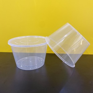 Free samples 20/24oz Injection Round Shape <b>Plastic</b> Food Containers With Lids for Food Storage <b>Box</b> Transparent Microwave - Product Image 5