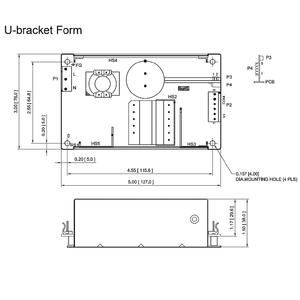28V 7.15A FPM202-S280-E BF Class, type médical fermé, profil bas, cadre ouvert, 200W max. à 5,3 CFM de débit d'air forcé pour le refroidissement - Product Image 3