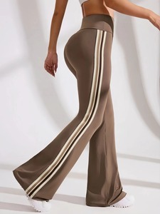 Custom Wholesale Womens High Waist Summer Fitness <b>Leggings</b> Breathable Nylon Tummy Control Peach Hip Lift Gym & Leisure Pants - Product Image 2