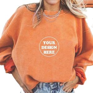 Sudadera con capucha extragrande para mujer, forrada, corta, estampada, informal, personalizada, antipilling, de punto, para otoño/invierno, OEM, ¡la más vendida! - Product Image 1