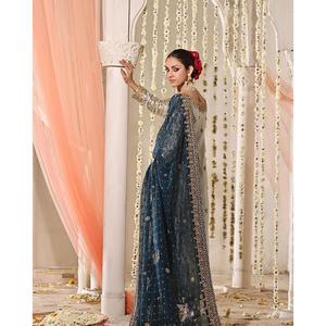 FIL À BRODERIE FANTAISIE EN SOIE TOP BAS AVEC DUPATTA VERT MER - Product Image 5