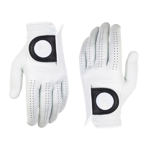 Gants de golf en cuir de cabretta de mouton blanc sur mesure de qualité supérieure, cuir véritable haut de gamme avec emballage premium pour le sport - Product Image 5