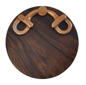 Sous-verres en bois naturel poli, résistants à l'eau, écologiques, pour tasses à thé et café, et sets de table, style morlette de cheval en cuivre - Product Image 1