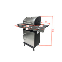 Brazier rond en acier avec grille, support à trois pieds et poignées pour cuisson BBQ en extérieur sur patio