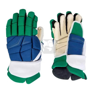 Guantes de hockey sobre hielo fabricados en Pakistán, guantes de protección para las manos, guantes de hockey sobre hielo de color blanco y gris. - Product Image 1