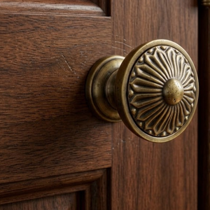 Heavy Duty Solid Brass <b>Door</b> <b>Knob</b> Antique Finish | Classic Vintage Main <b>Door</b> Handle | Premium Entrance Hardware for Home Decor - Product Image 2