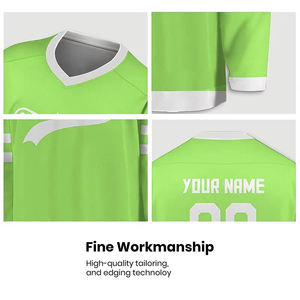 Camiseta de hockey sobre hielo para entrenamiento deportivo, tela de calidad profesional, logotipo del equipo sublimado, números y nombre personalizados, camiseta de hockey. - Product Image 4