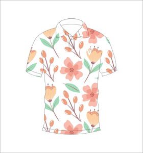 Camisa Polo con Estampado Floral Pastel para Hombre, Camiseta de Verano de Manga Corta, Cuello Casual con Botones, Transpirable y Ligera - Product Image 1