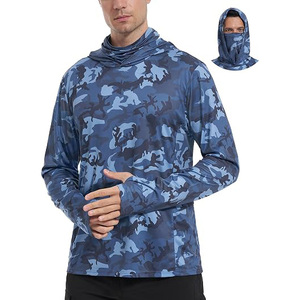 Custom Logo <b>Fish</b> Mouth Hoodie Quick Dry Upf 50 Long Sleeve <b>Shirt</b> With Hood Protection Breathable Printed Fishing Clothes - Product Image 3