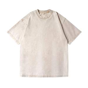 T-shirt en coton délavé pour homme, coupe oversize, style streetwear décontracté, vente en gros USA Growth Hub - Product Image 2
