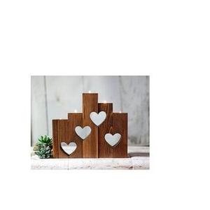 Porte-bougie rectangulaire en bois pour mariage, événement festif, support décoratif fait main pour bougie chauffe-plat, pour décoration de table à la maison - Product Image 3