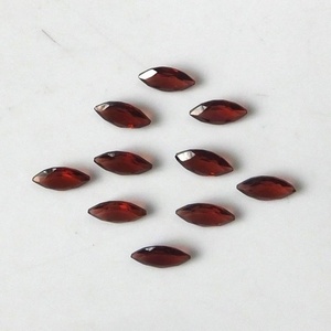 Piedra natural de granate rojo de Mozambique, corte marquesa facetado, gema semipreciosa suelta, granate rojo corte marquesa para la fabricación de joyas. - Product Image 3