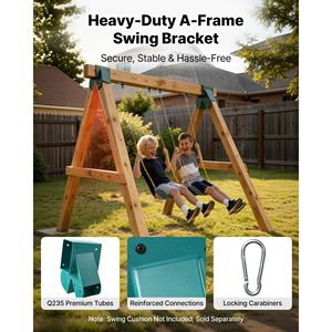 Heavy-Duty A-<b>Frame</b> <b>Swing</b> Set Hardware with 2 <b>Frames</b> 4 Hangers Sturdy Playground <b>Swing</b> Bracket <b>Swing</b> Set Brackets for <b>Swings</b> - Product Image 2