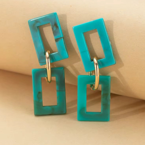 ต่างหูเรซิ่นอีพ็อกซี่ทันสมัยมีสไตล์ เป็นมิตรกับสิ่งแวดล้อม ดีไซน์ปรับแต่งได้ เครื่องประดับเรซิ่นสำหรับผู้หญิง สำหรับงานปาร์ตี้และของขวัญ งานฝีมือเรซิ่น - Product Image 1