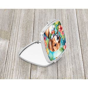 Beagle Luau Compact Travel Makeup <b>Mirror</b> Decorative Handheld Folding <b>Pocket</b> <b>Mirror</b> for Women and Girls Gift - Product Image 2