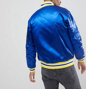 <span class=keywords><strong>Veste</strong></span> de baseball en satin pour homme, style varsity, avec fermeture éclair, broderie de lettres, design hip-hop, vêtements d'hiver, OEM <span class=keywords><strong>Los</strong></span> <span class=keywords><strong>Angeles</strong></span> - Product Image 2