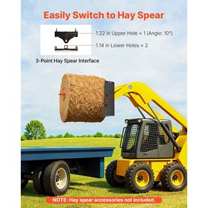 Estructura para Paletas de Minicargadora con Capacidad de Carga de 4000 Libras, Accesorios de Horquillas para Paletas de 45 Pulgadas, Receptor de Enganche de 2 Pulgadas, Soportes de Enganche - Product Image 4