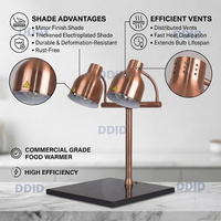 Lampe chauffante électrique en acier inoxydable pour cuisine commerciale d'hôtel et de restaurant, avec base en marbre