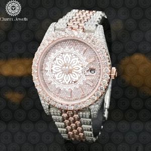 Montre-bracelet de luxe pour homme Charm Jewells en acier inoxydable, mouvement mécanique, cadran 40 mm, fermoir papillon 20 mm, étanche 10 bars - Product Image 1