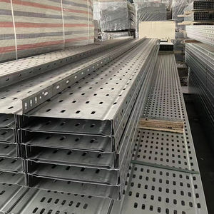 Bandeja perforada de acero inoxidable, tipo canal de alambre metálico, bandeja para cables perforada, canal protector de metal para cables galvanizado - Product Image 1