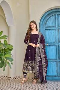 Premium <b>Indian</b> <b>Pakistani</b> <b>Clothing</b> Anarkali Dress <b>Pakistani</b> Suit Kurti Set Women Diwali Festival Casual Party Viscose - Product Image 4