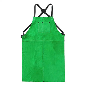 Heavy Duty Cowhide Split Leather Industrial Safety Welding <b>Apron</b> Plain Style Sleeveless <b>Work</b> <b>Apron</b> for Welders Flame-Resistant - Product Image 5
