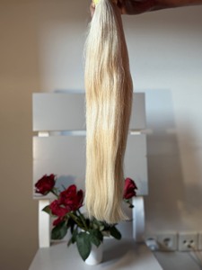 Cheveux humains indiens Remy en vrac, double trame machine, pointes pleines, noir naturel, double tirage - Product Image 3