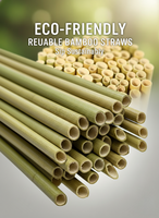 Pailles à boire écologiques en nénuphar naturel certifié de 20 cm – Accessoires de bar compostables non emballés, alternative au plastique