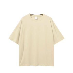 T-shirt ample et oversize pour homme, coupe décontractée avec épaules tombantes, logo personnalisé, 100 % coton, grandes tailles, streetwear, style universitaire - Product Image 3