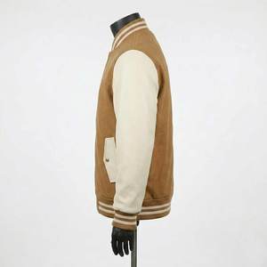 Veste universitaire imperméable à capuche avec revêtement personnalisé pour hommes et femmes, vente en gros OEM, vestes universitaires en laine, broderie personnalisée - Product Image 3