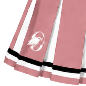 Jupe plissée rose poudré personnalisée par le fabricant pour la danse sportive féminine, uniforme de compétition, tenue de performance - Product Image 5
