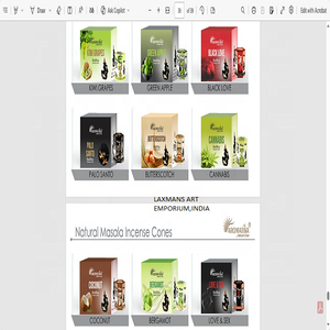 Conos de incienso de reflujo al por mayor de India Vedic Aromatika Conos de incienso de reflujo a granel Mix Match Aroma Masala Conos de reflujo - Product Image 3