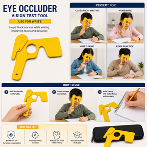 Oclusor oculaire à diaphragme pour test de la vue |   Outil d'examen oculaire portable pour test de réfraction (Jaune) - Product Image 5