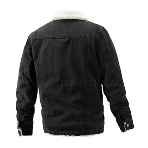 Wholesale Custom Men's Acid Wash <b>Button</b> <b>Jeans</b> Jackets Solid Color Eco-Friendly Vintage Cotton Outerwear Coat - Product Image 2