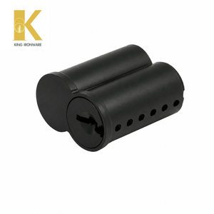 Cylindre de serrure de porte en laiton, plusieurs options de cannelures, noir mat, 6 cannelures en J, SFIC, pour la sécurité des bâtiments commerciaux - Product Image 5