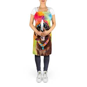 Grand tablier Hippie Dawg multicolore pour adultes Serveur de cuisine unisexe pour la cuisine avec Labrador en chocolat pour femmes hommes - Product Image 5
