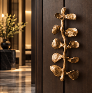 Tirador de Puerta Orgánico con Acabado Bronce Antiguo, Tirador Largo Artístico para Gabinetes, Herraje Decorativo para Muebles de Interiores de Lujo - Product Image 4