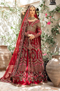 Robe de mariée pakistanaise moderne haut de gamme, col montant, manches longues, broderie luxueuse, dentelle en cristal faite à la main - Product Image 6
