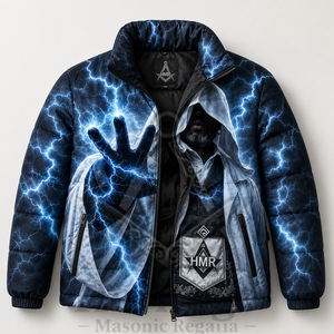 Chaqueta de Invierno para Hombre con Logotipo Personalizado de la Fraternidad Masónica, Ropa Griega de la Hermandad, Estampado Sublimado, Estilo Urbano - Product Image 3