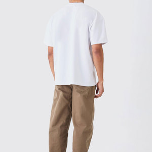 T-shirt Premium Oversize Confortable 240 Grammes Col Allongé Manches Courtes Qualité Supérieure Uni pour Tenue Décontractée et Entraînements - Product Image 2